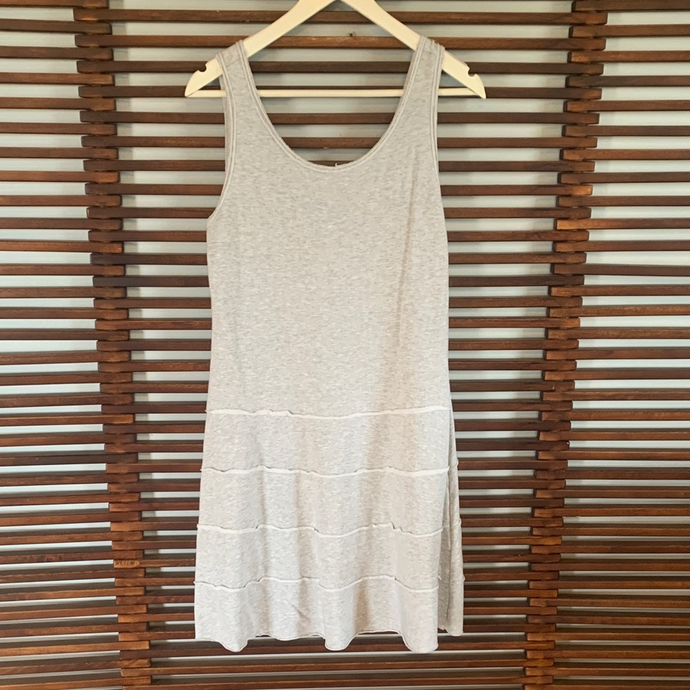 Drew Light Gray Sleeveless Tiered Summer Dress